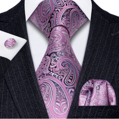Set cravată + batistă + butoni